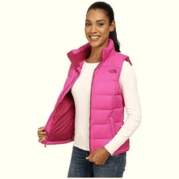 The North Face Women's Pink Puffer Vest - Picture 1 of 7